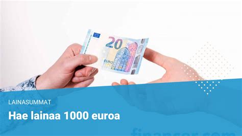 Lainaa 1000 euroa nopeasti ja helposti - Vertaa lainat